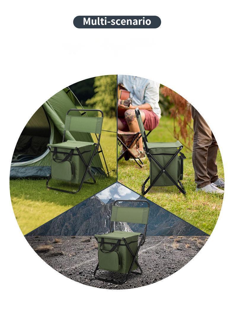 Portable Outdoor Folding Three-in-One Casual Camping Fishing Chair_voghion.com
