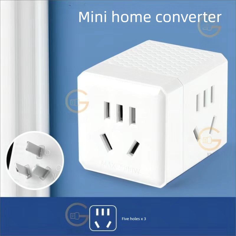 Original Convenient Wireless Compact Converter Travel Cube Multi-Functional Multi-Hole Household Power Strip Plug Socket_voghion.com