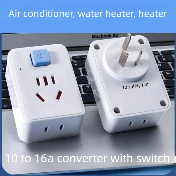 4000W Pure Copper Switch Socket Plug High Power Air Conditioner 10 Household 16 Multi-Function Converter_voghion.com