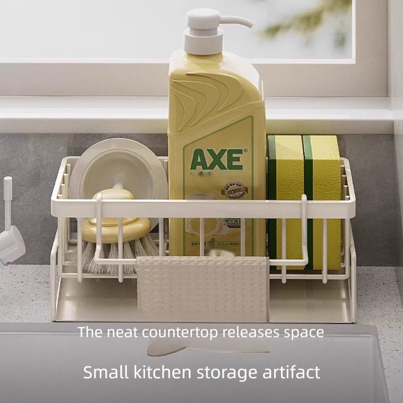 Dishcloth Draining Rack Kitchen Household Narrow Edge Sponge Wiper Faucet Dishwashing Sink Storage Organizer_voghion.com