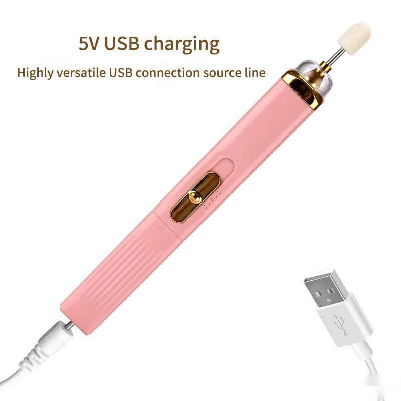 Mini lucidatrice elettrica, tagliaunghie, ricaricabile tramite USB, set per la levigatura delle unghie_voghion.com