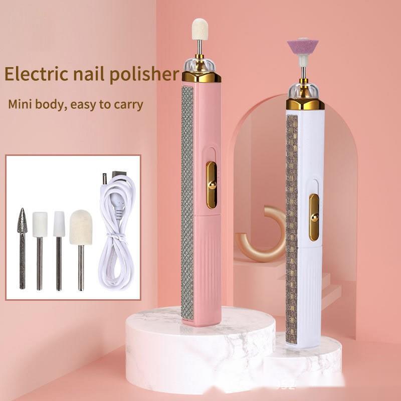 Mini lucidatrice elettrica, tagliaunghie, ricaricabile tramite USB, set per la levigatura delle unghie_voghion.com
