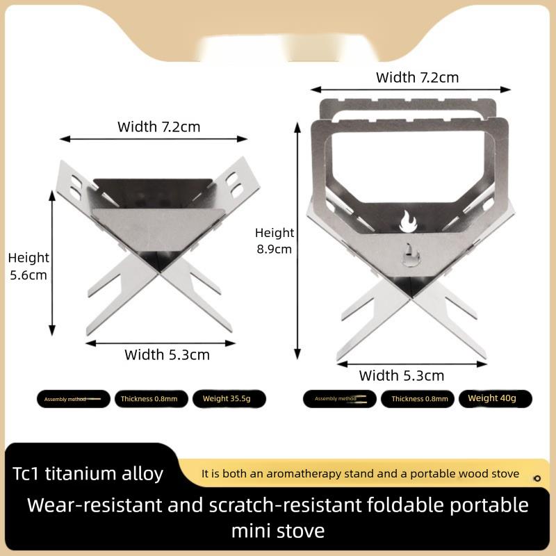 Titanium Alloy Foldable Portable Mini Fire Stove_voghion.com