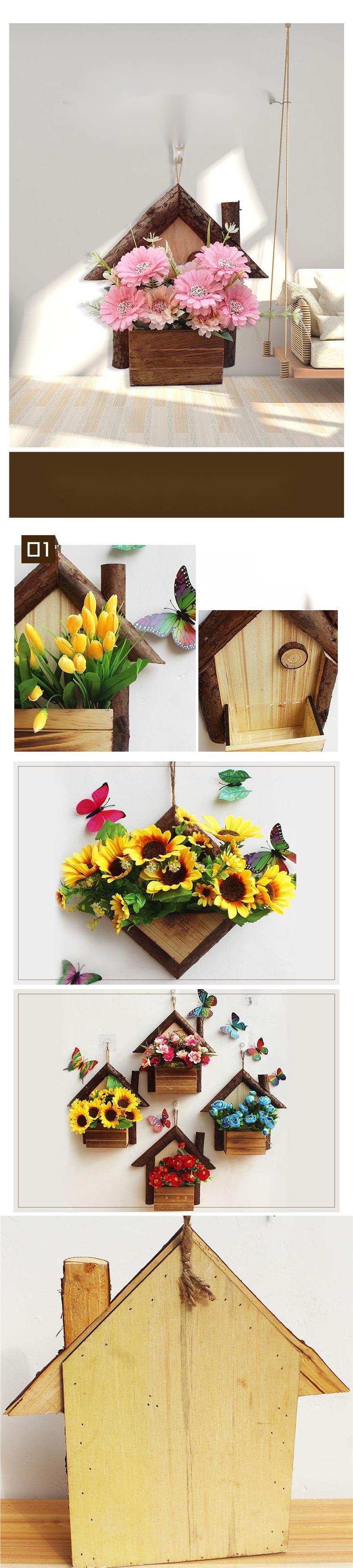 Heimdekoration, Wandblumentopf, künstliche Wandpflanzen, hängende kleine Ornamente_voghion.com