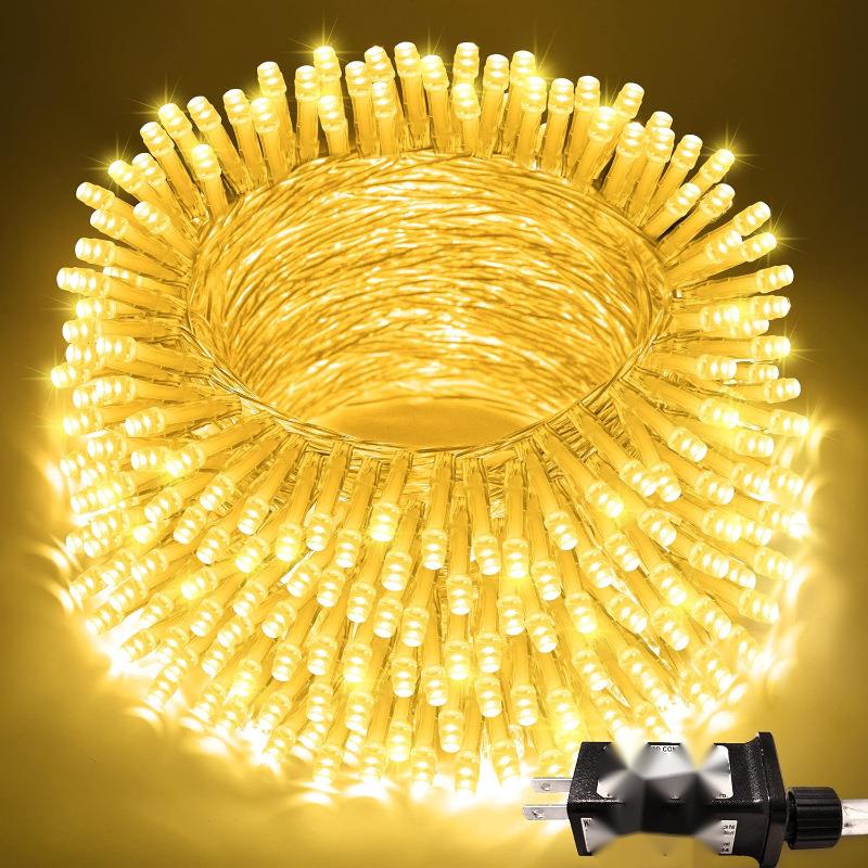 LED-Lichterkette mit blinkendem Sternenhimmel, solarbetrieben, hohe Helligkeit, wasserdicht, für den Außenbereich, stimmungsvolle Beleuchtung_voghion.com