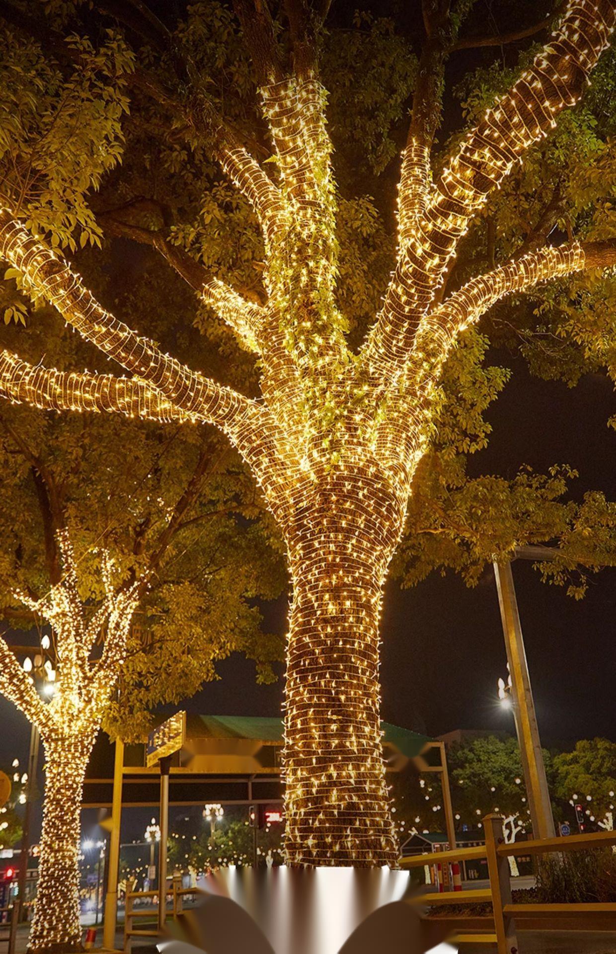 LED-Lichterkette mit blinkendem Sternenhimmel, solarbetrieben, hohe Helligkeit, wasserdicht, für den Außenbereich, stimmungsvolle Beleuchtung_voghion.com