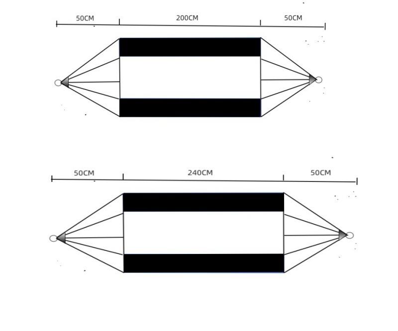 Hängematte aus Canvas mit Quasten im Landhausstil für Camping und Outdoor-Aktivitäten, 340 g/m², verdichtet, doppelt, mit Kippschutz_voghion.com