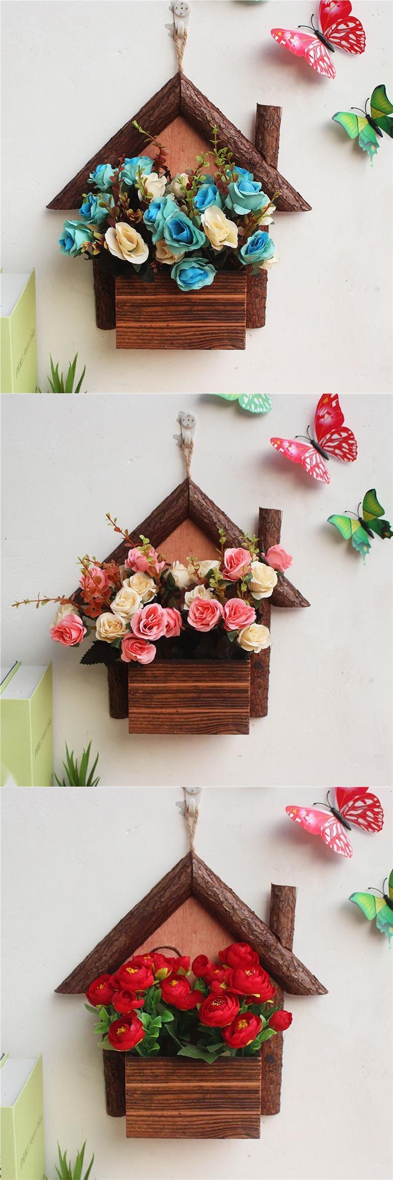 Heimdekoration, Wandblumentopf, künstliche Wandpflanzen, hängende kleine Ornamente_voghion.com