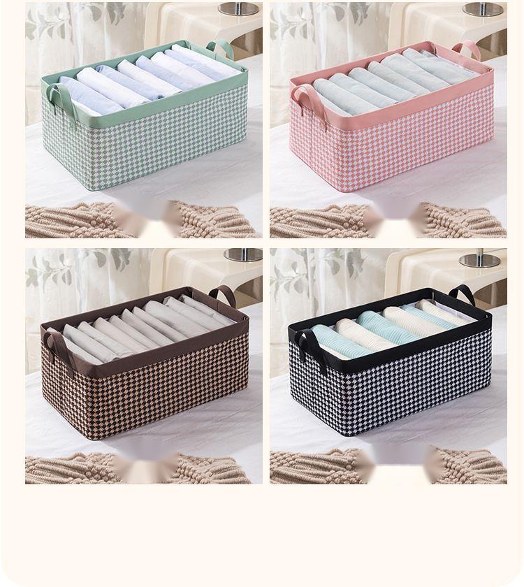 Home Wardrobe Layered Organizer Box For Clothes Pants Oxford Fabric Foldable Storage Basket Magic Tool_voghion.com