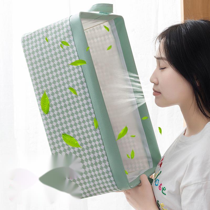 Home Wardrobe Layered Organizer Box For Clothes Pants Oxford Fabric Foldable Storage Basket Magic Tool_voghion.com