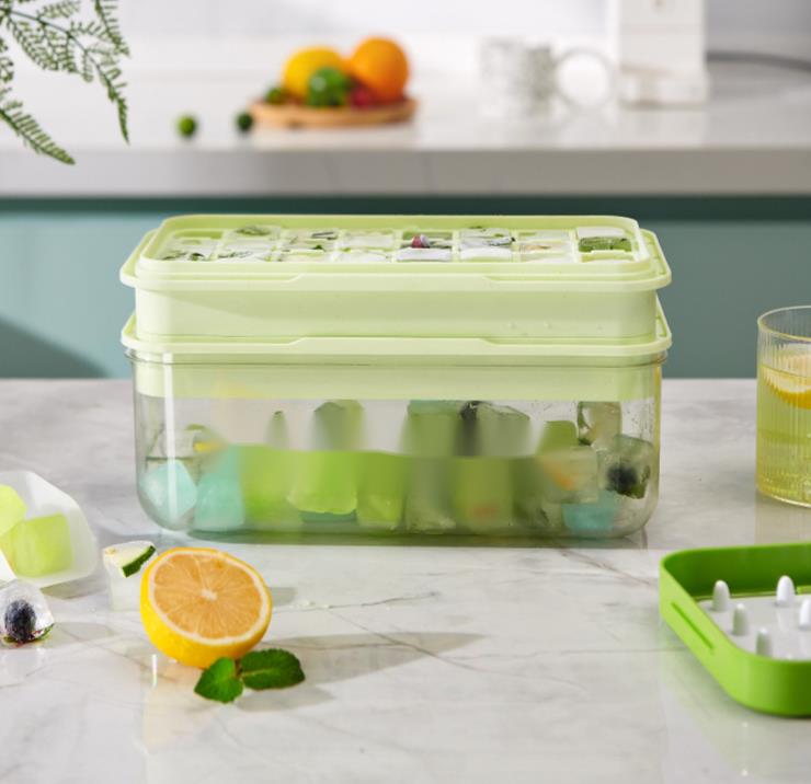 Household Commercial Magic Cube Mold Storage Box Silicone Ice Tray Quick Freezing_voghion.com
