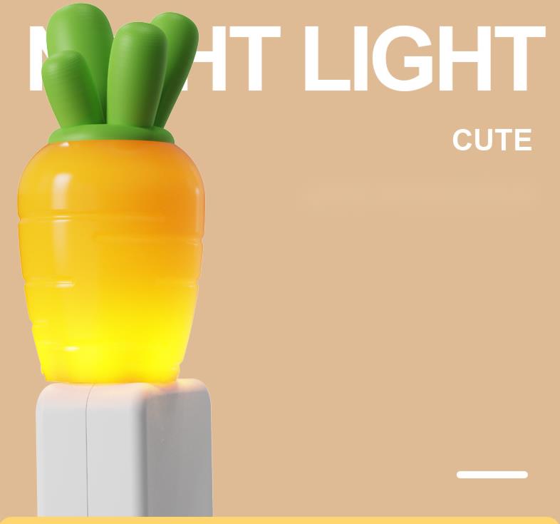 Carrot Led Night Light Rechargeable Bedside Lamp For Children_voghion.com