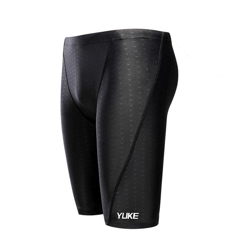 Yuke Sharkskin Trunks Boxer Men's Plus Size Swimm Waterproof Quick-Dry Swim Long Pants Train Swimwear With_voghion.com